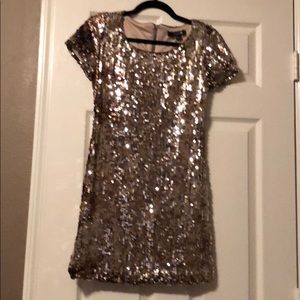 Sequin gold dress